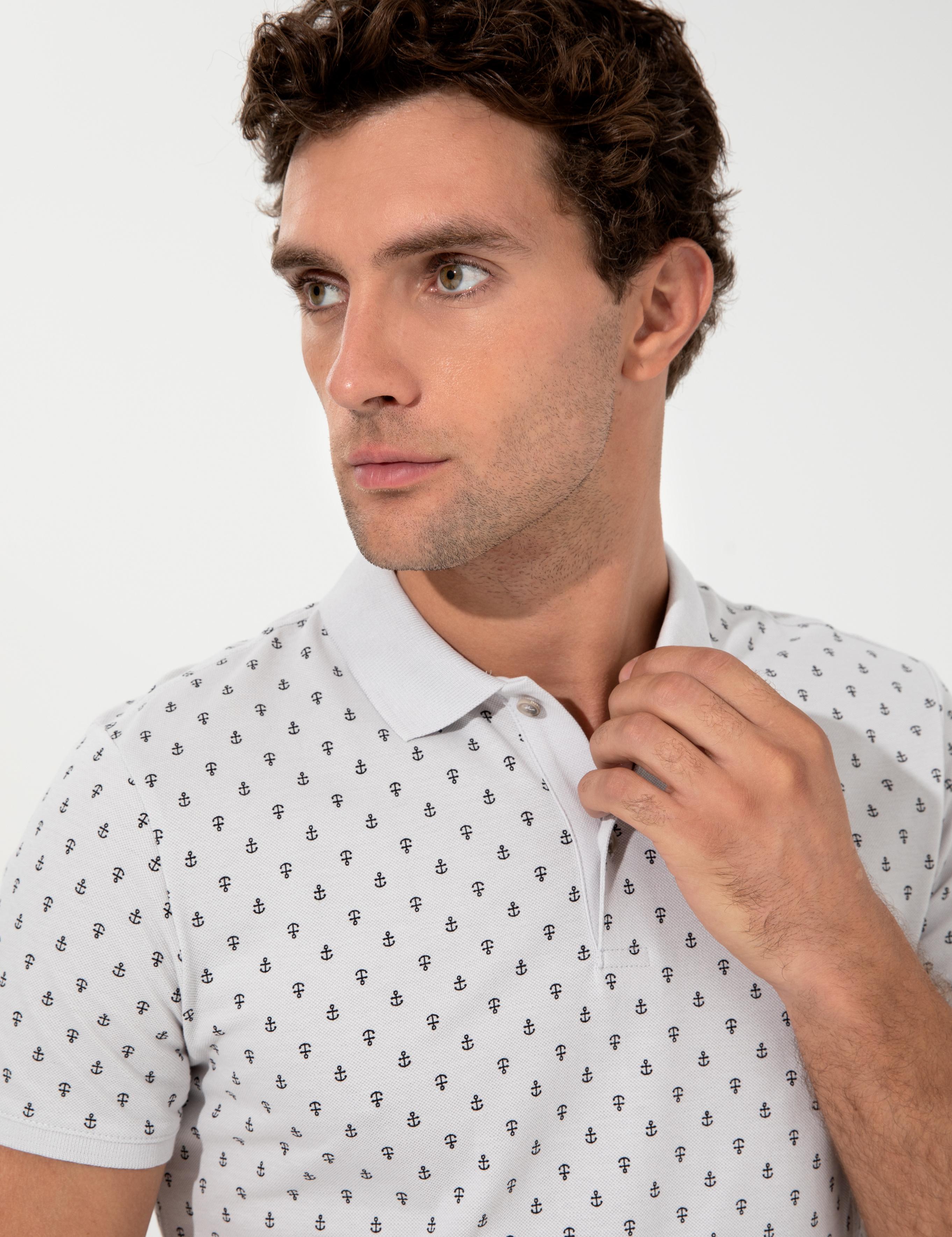 Açık Gri  Polo Yaka T-Shirt - 50230523013