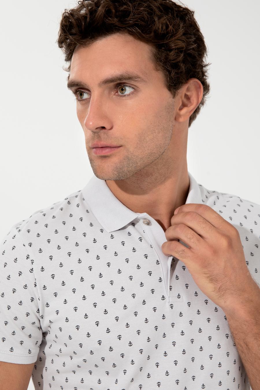 Açık Gri  Polo Yaka T-Shirt - 50230523013