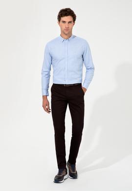 Koyu Kahverengi Slim Fit Kanvas Pantolon