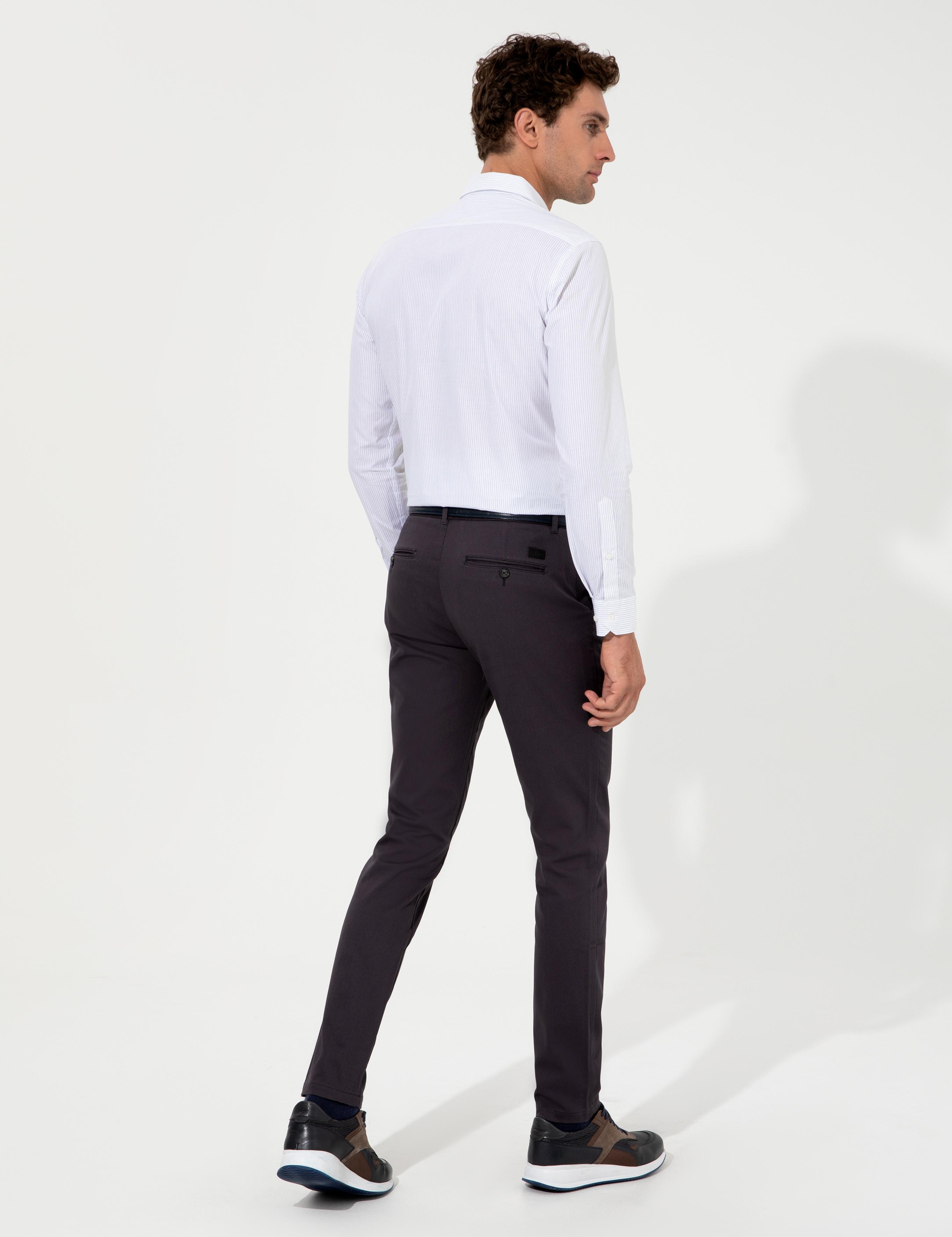 Antrasit Slim Fit Kanvas Pantolon - 50233808148