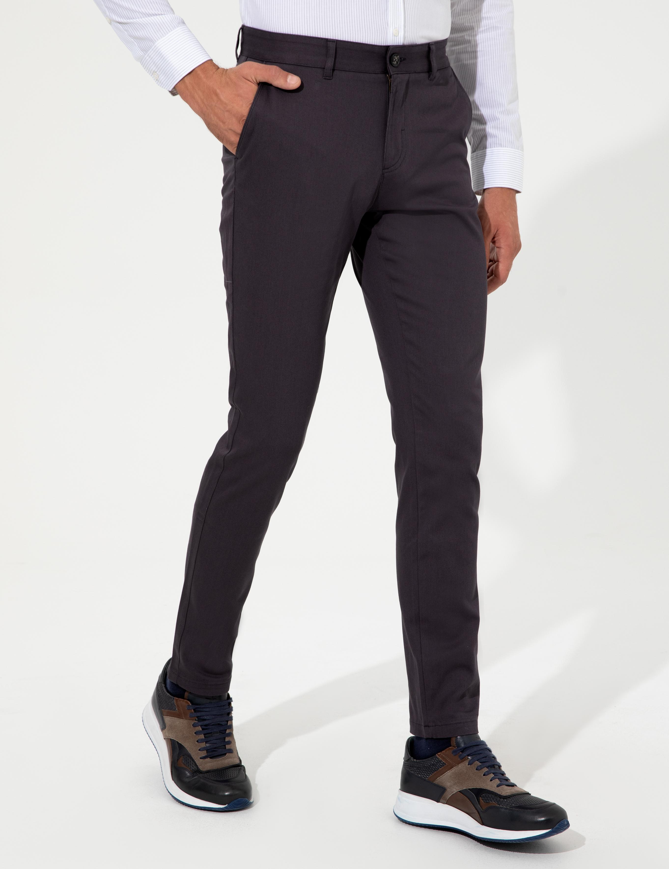 Antrasit Slim Fit Kanvas Pantolon - 50233808148