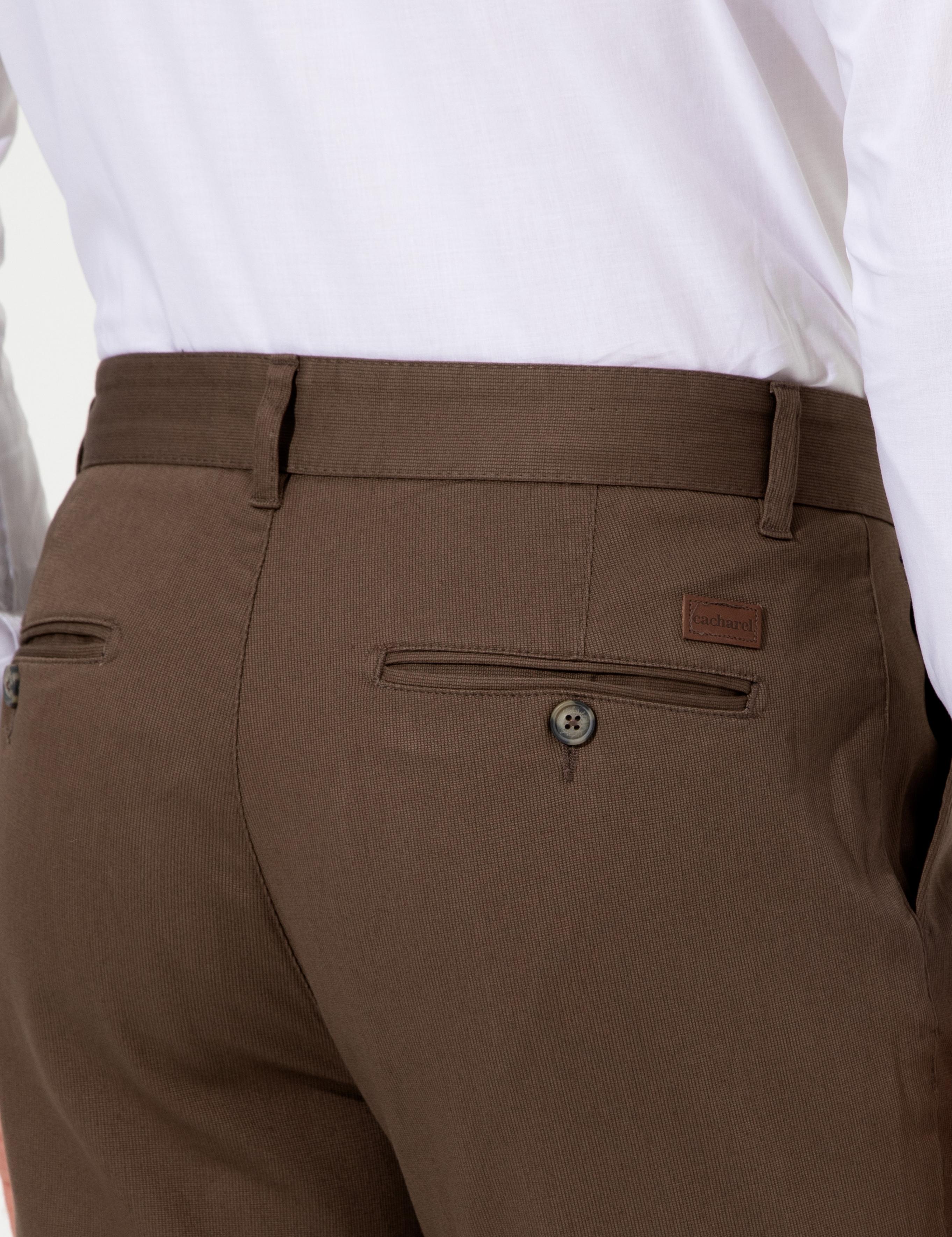 Kahverengi Slim Fit Kanvas Pantolon - 50233808016