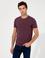 Bordo Bisiklet Yaka Slim Fit T-Shirt
