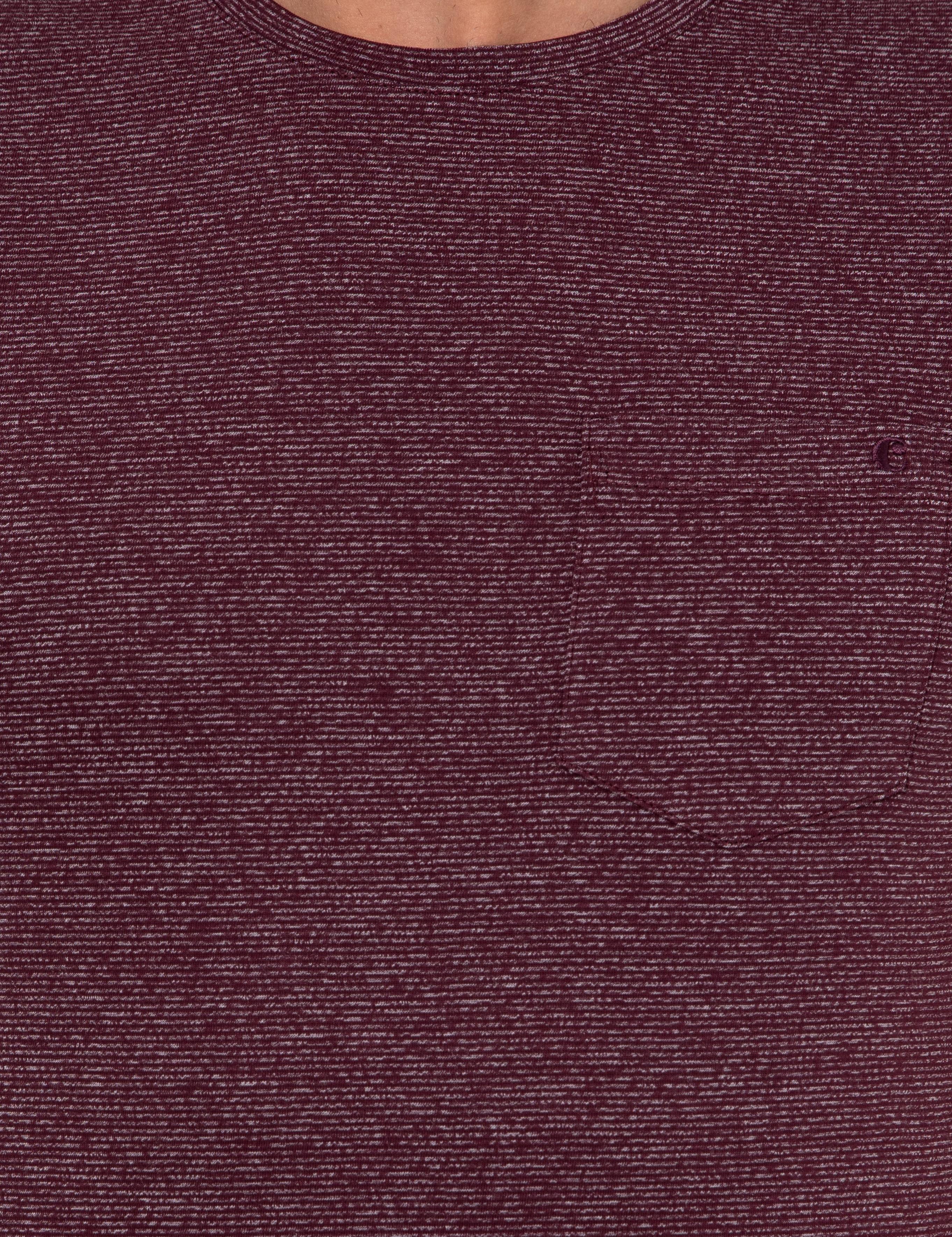 Bordo Bisiklet Yaka Slim Fit T-Shirt - 50240270017