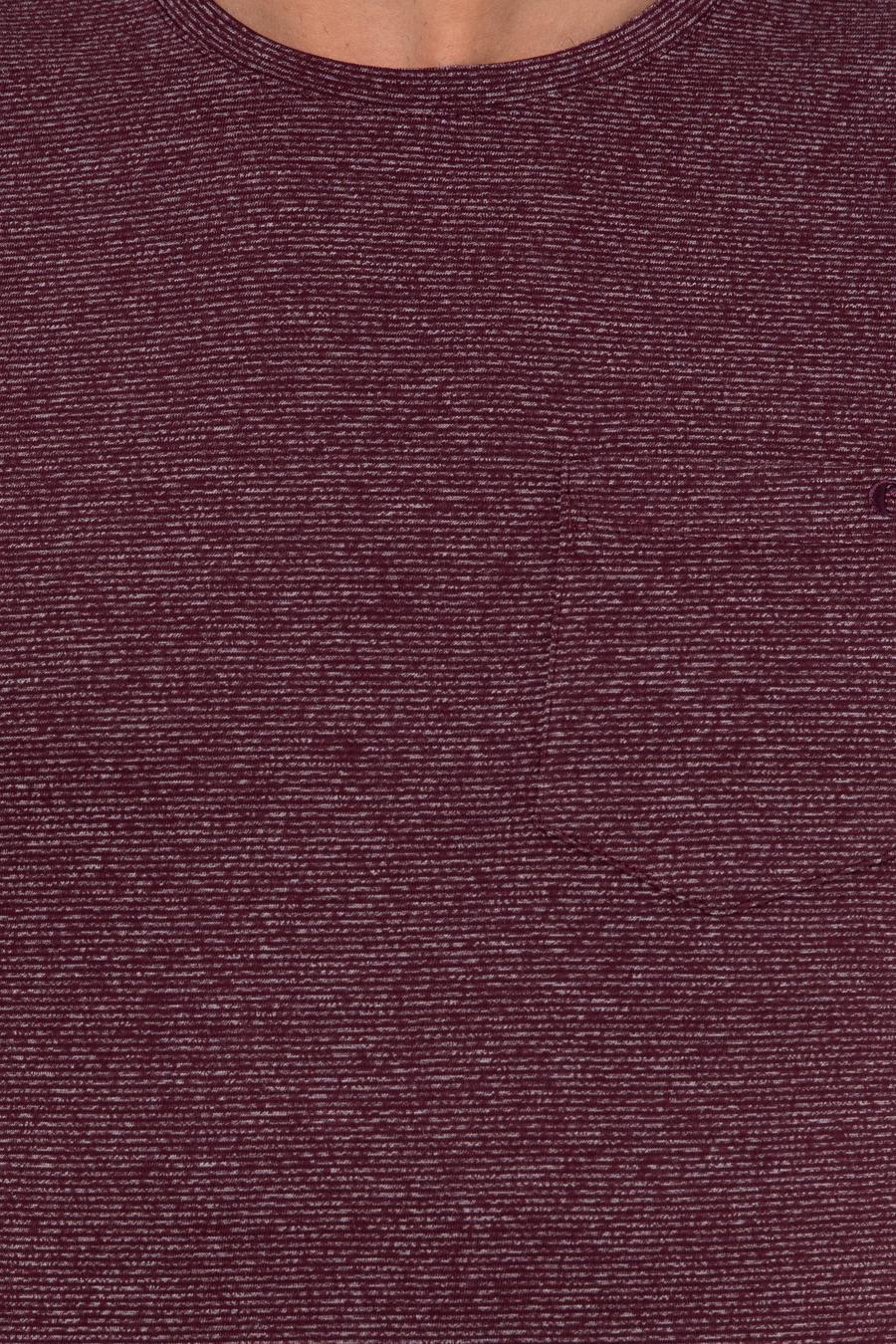 Bordo Bisiklet Yaka Slim Fit T-Shirt - 50240270017