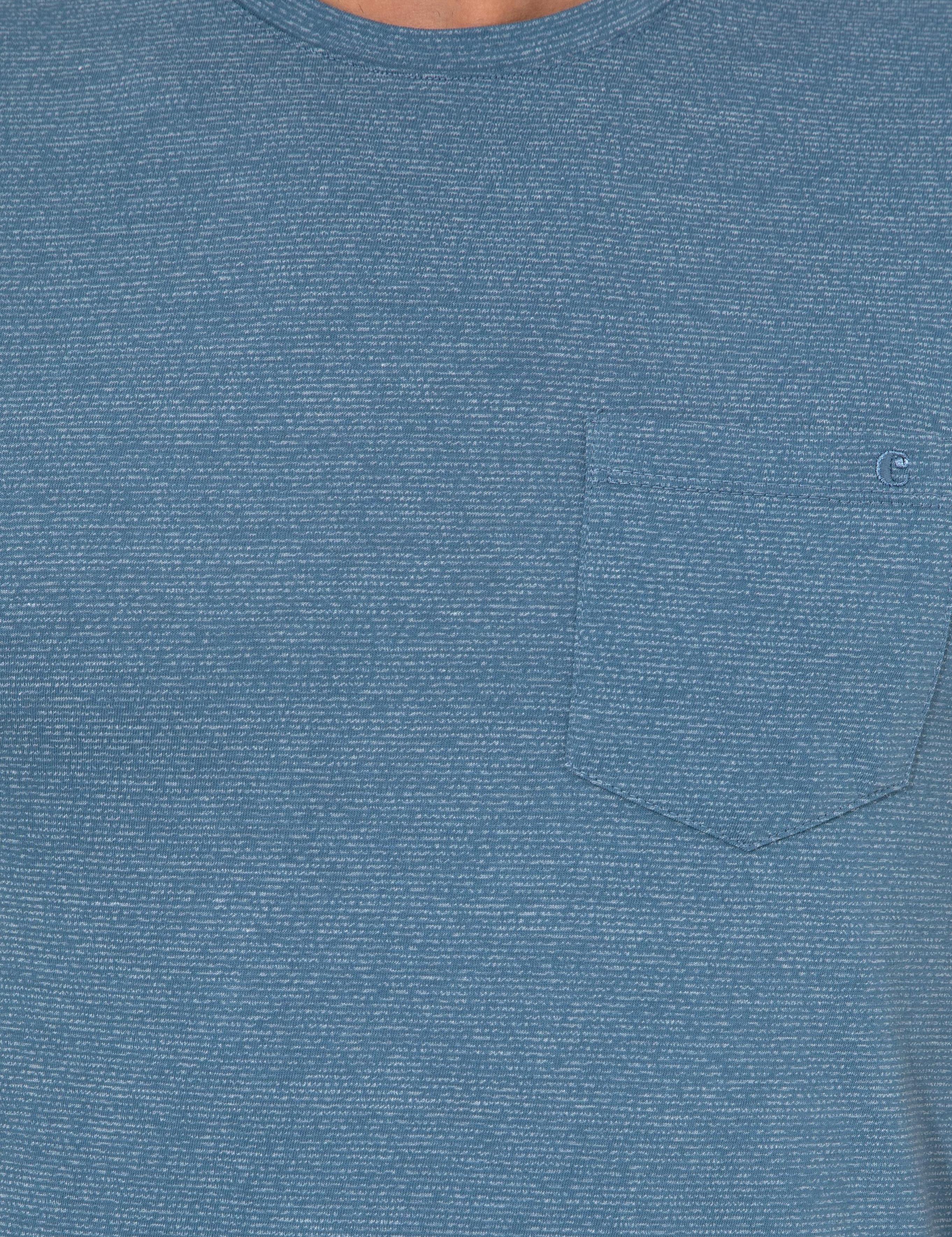İndigo Bisiklet Yaka Slim Fit T-Shirt - 50240270027