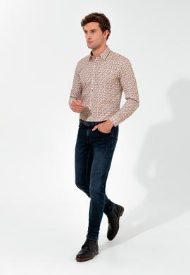 Haki Slim Fit Uzun Kollu Gömlek