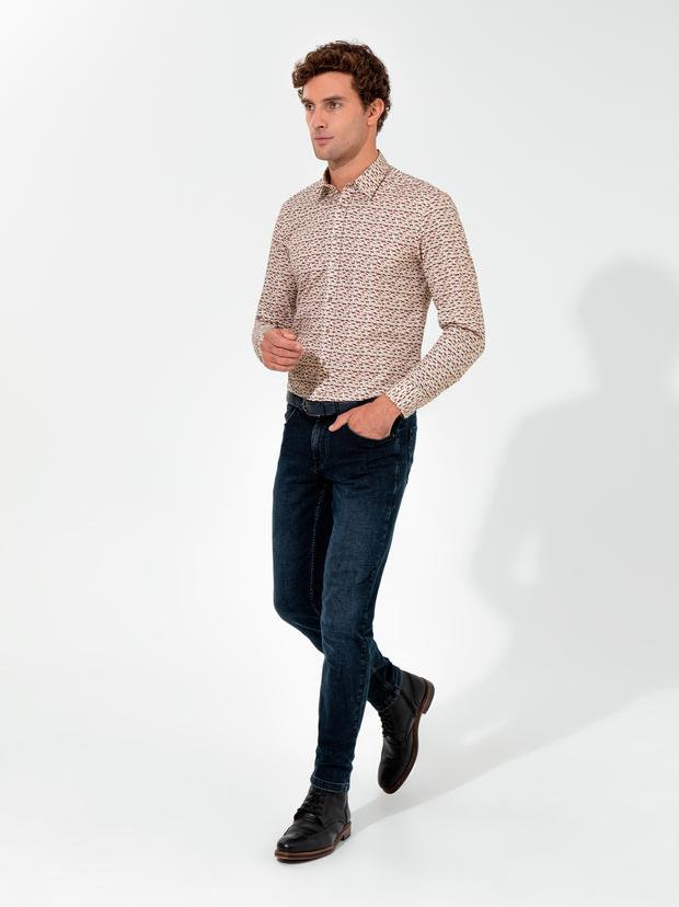 Haki Slim Fit Uzun Kollu Gömlek