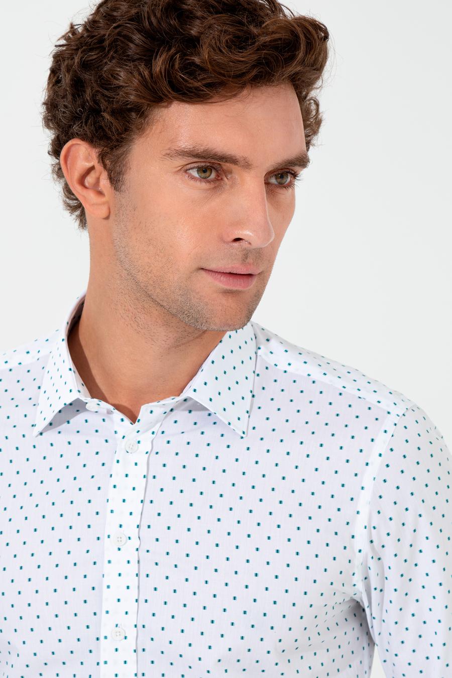 Beyaz Slim Fit Uzun Kollu Gömlek - 50255635021
