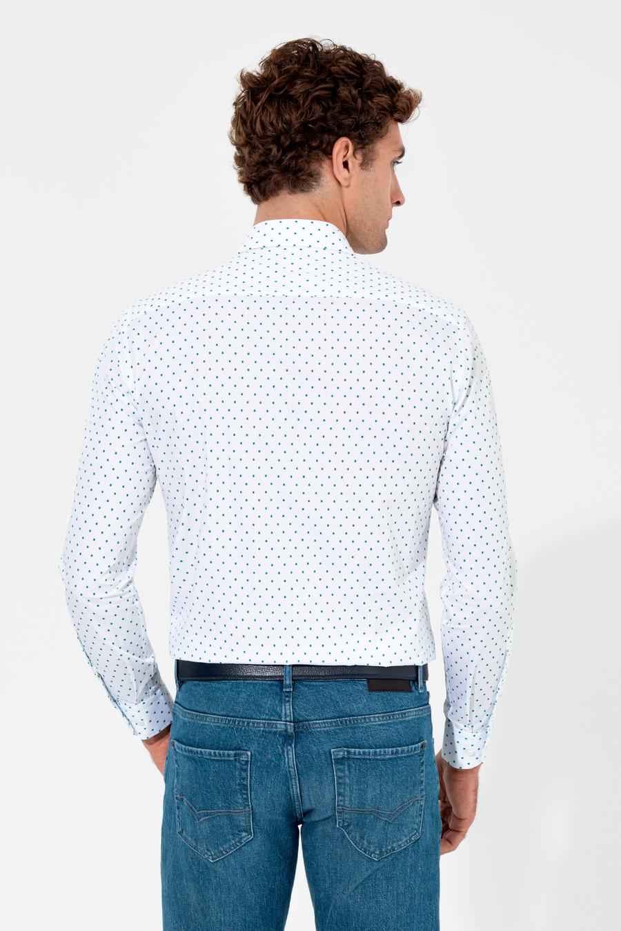 Beyaz Slim Fit Uzun Kollu Gömlek - 50255635021
