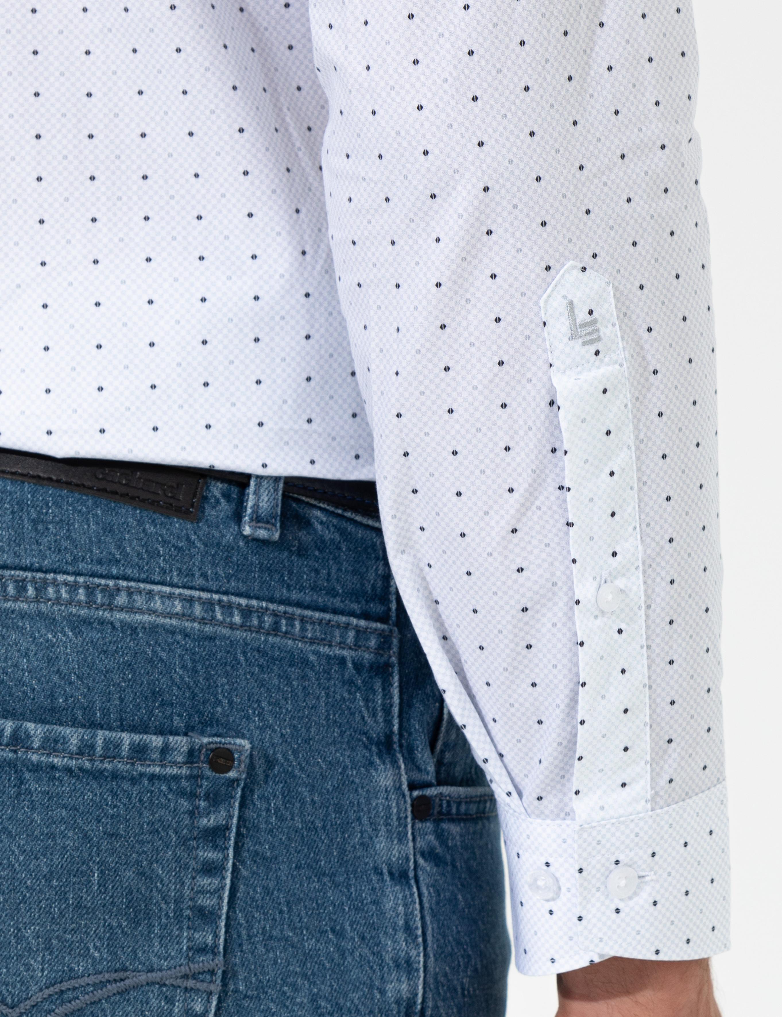 Gri Slim Fit Uzun Kollu Gömlek - 50255653076