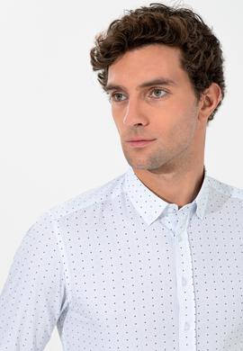 Gri Slim Fit Uzun Kollu Gömlek