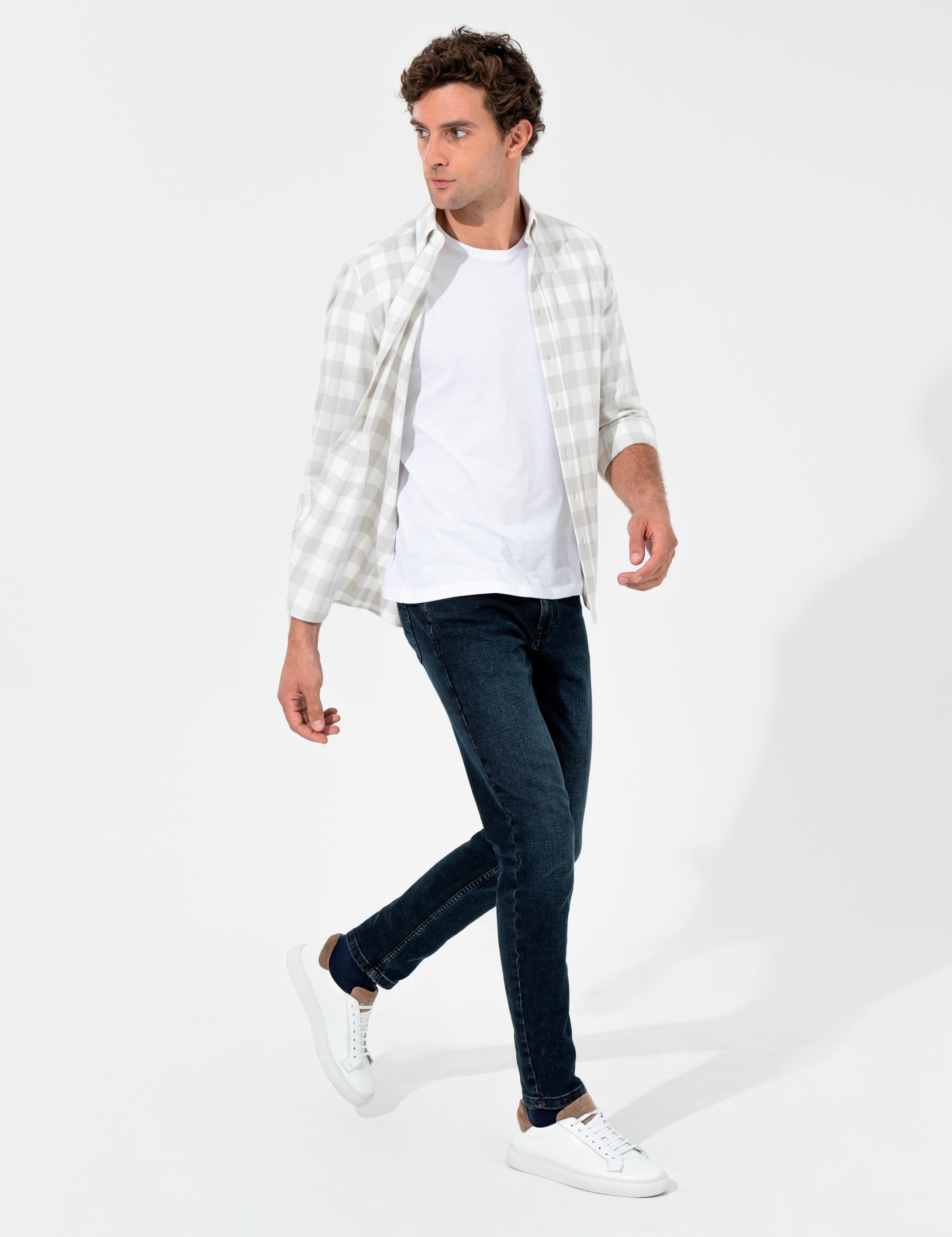 Gri Regular Fit Uzun Kollu Gömlek - 50255652023