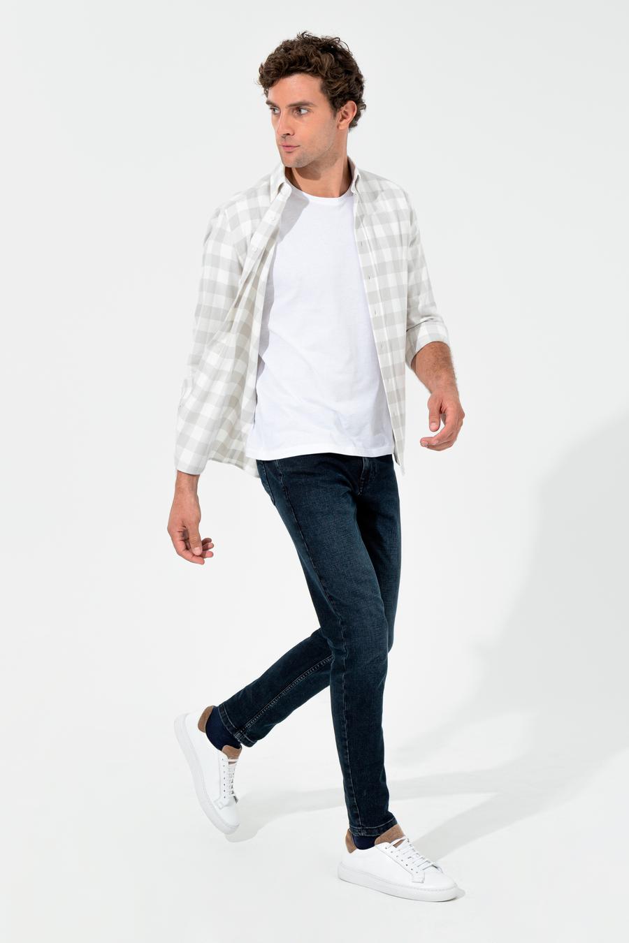 Gri Regular Fit Uzun Kollu Gömlek - 50255652023