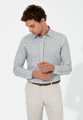 Haki Slim Fit Uzun Kollu Gömlek