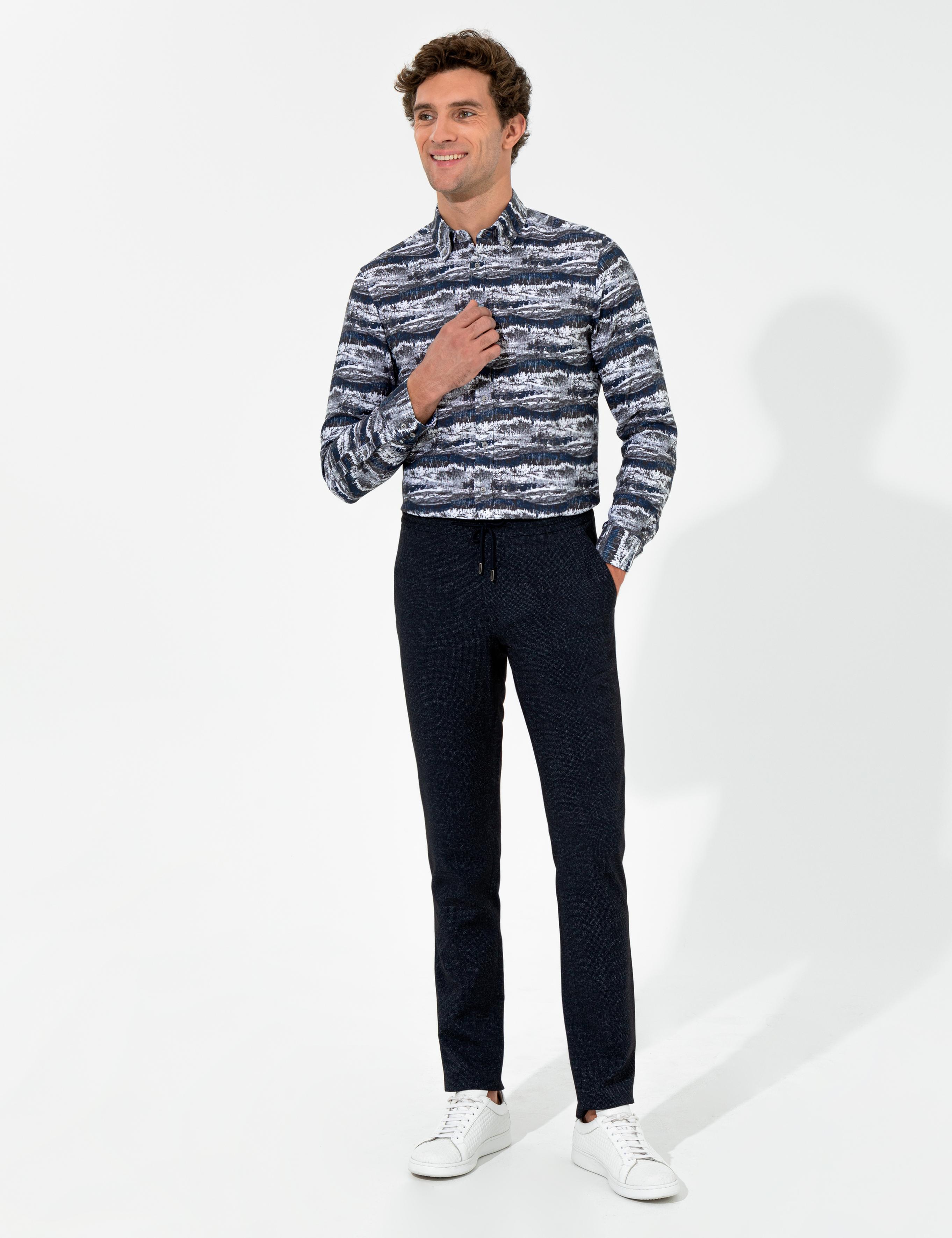 Gri Slim Fit Uzun Kollu Gömlek - 50255330021