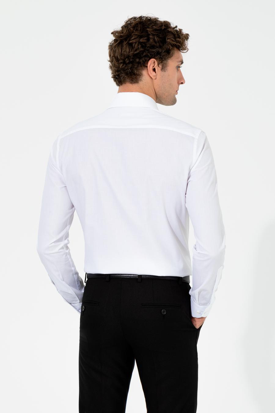 Beyaz Slim Fit Uzun Kollu Gömlek - 50255641026