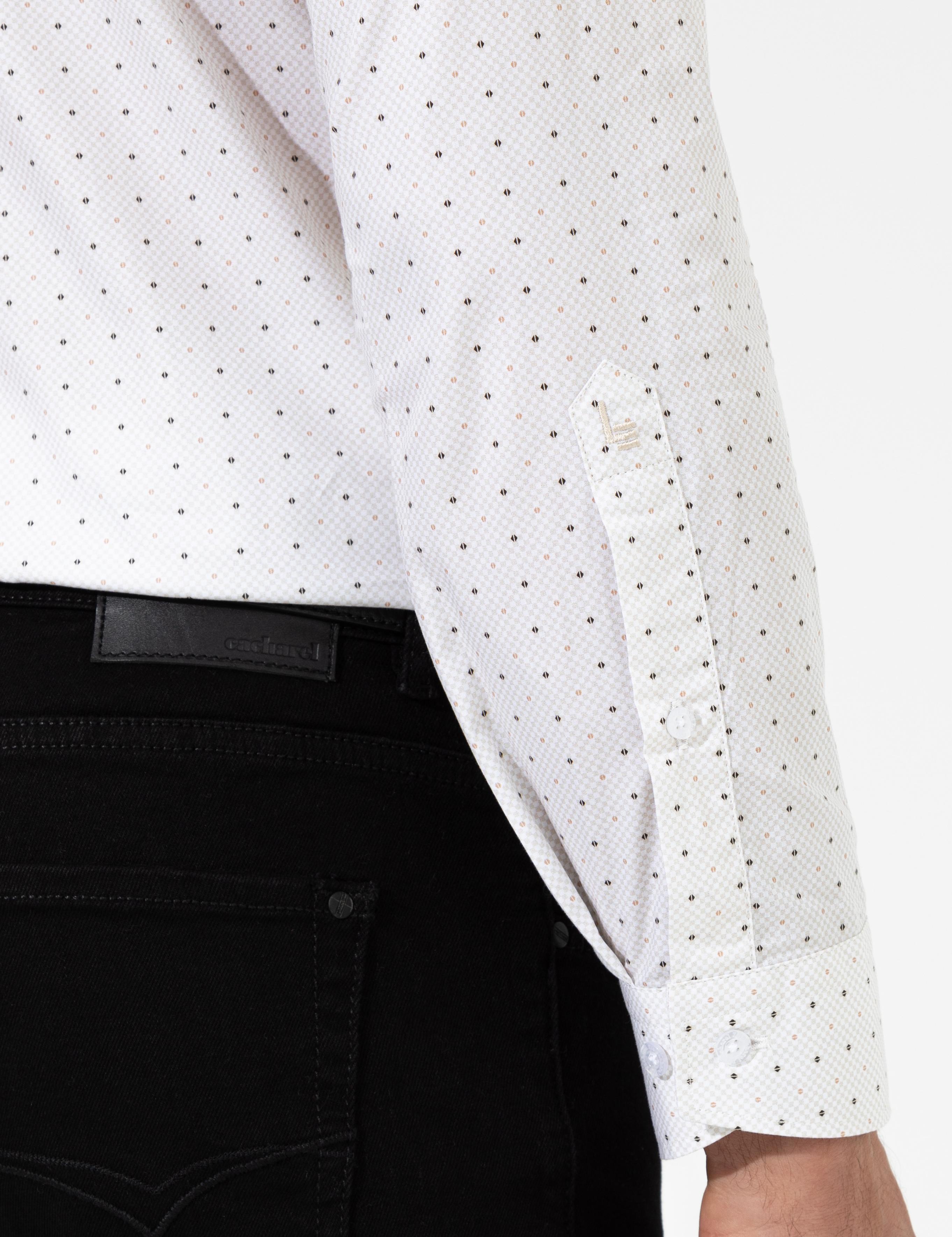 Bej Slim Fit Uzun Kollu Gömlek - 50255653055