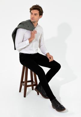 Bej Slim Fit Uzun Kollu Gömlek
