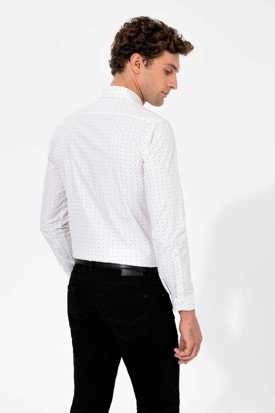 Bej Slim Fit Uzun Kollu Gömlek - 50255653055
