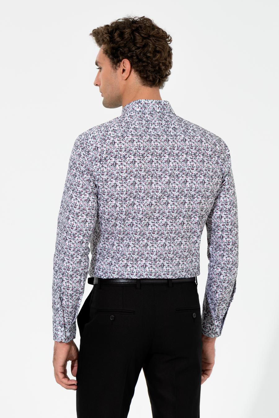 Kırmızı Slim Fit Uzun Kollu Gömlek - 50255361068