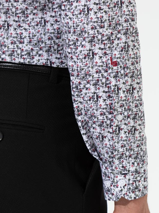 Kırmızı Slim Fit Uzun Kollu Gömlek