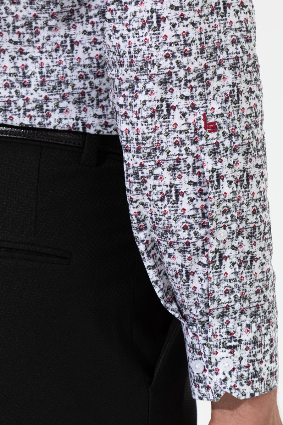 Kırmızı Slim Fit Uzun Kollu Gömlek - 50255361068