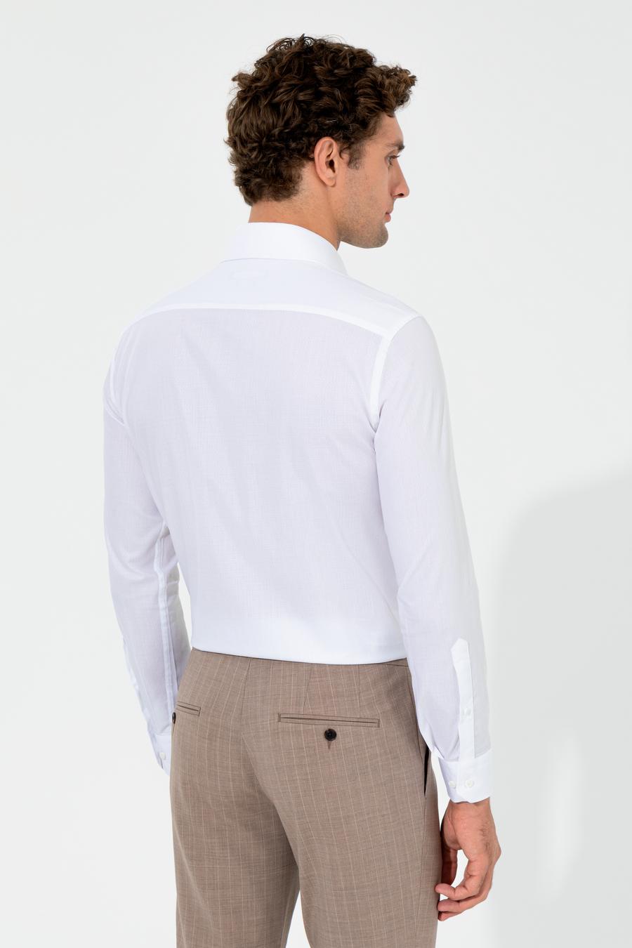 Beyaz Slim Fit Uzun Kollu Gömlek - 50255629026