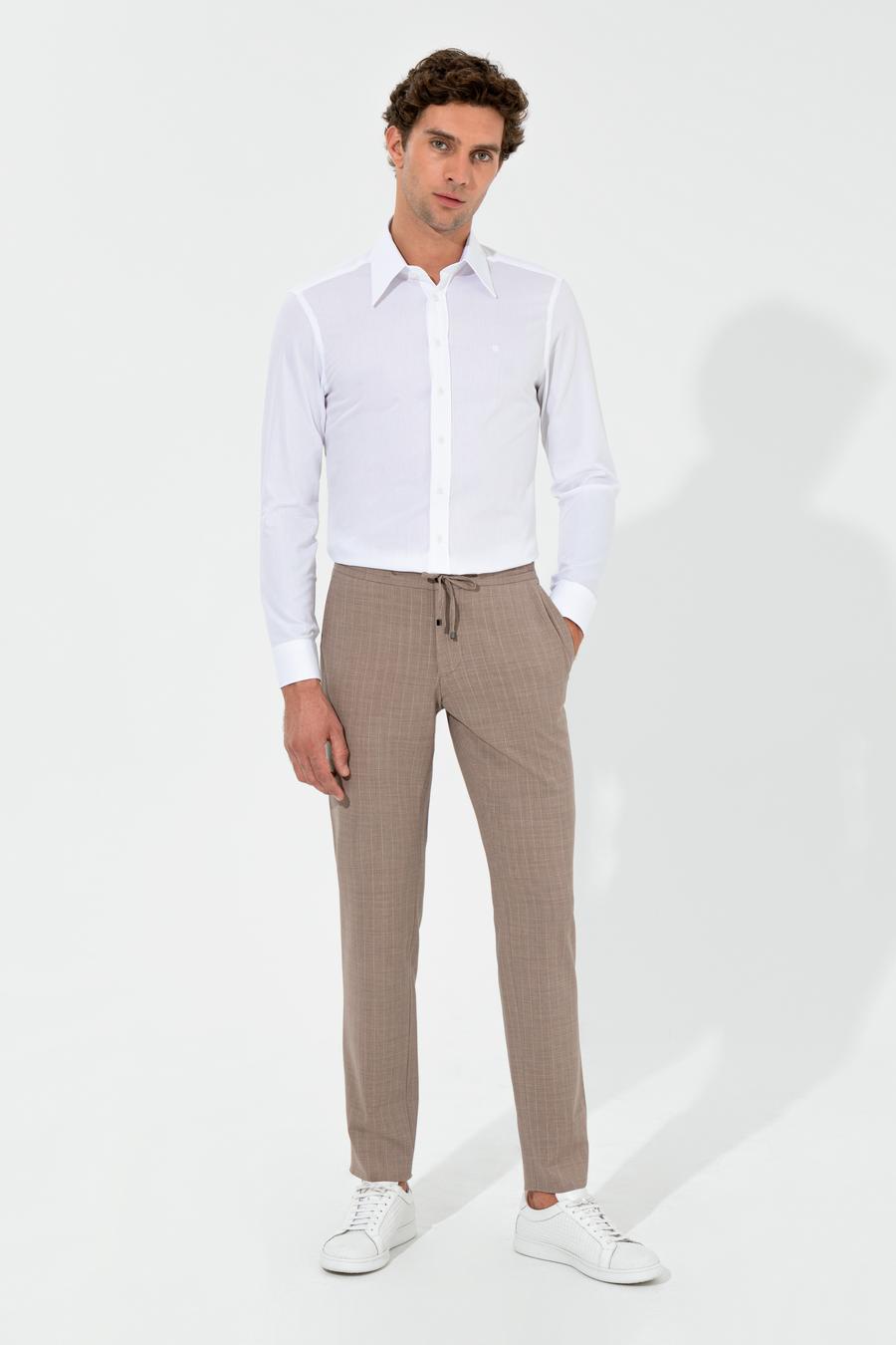 Beyaz Slim Fit Uzun Kollu Gömlek - 50255629026