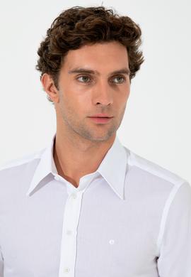 Beyaz Slim Fit Uzun Kollu Gömlek