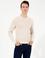 Bej Slim Fit Bisiklet Yaka Basic Triko Kazak
