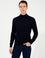 Lacivert Slim Fit Yarım Balıkçı Basic Triko Kazak