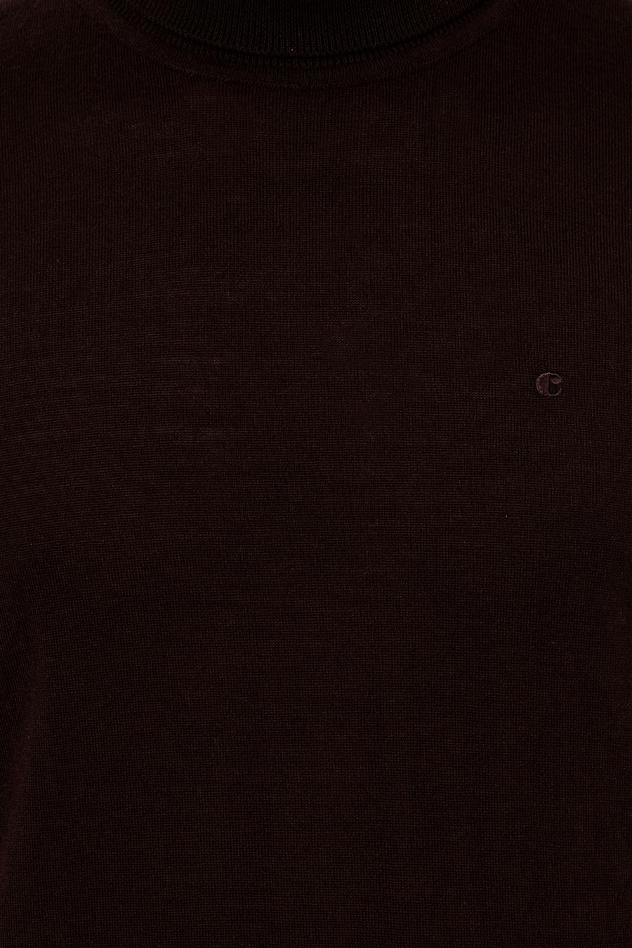 Kahverengi Slim Fit Balıkçı Yaka Basic Triko Kazak - 50237052232