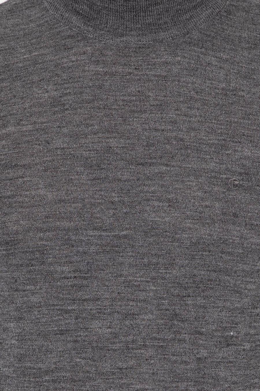 Antrasit Slim Fit Yarım Balıkçı Basic Triko Kazak - 50237040084