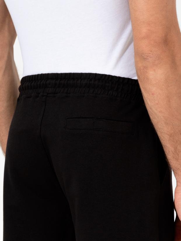 Siyah Comfort Fit Örme Şort