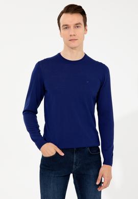 İndigo Slim Fit Bisiklet Yaka Basic Triko Kazak