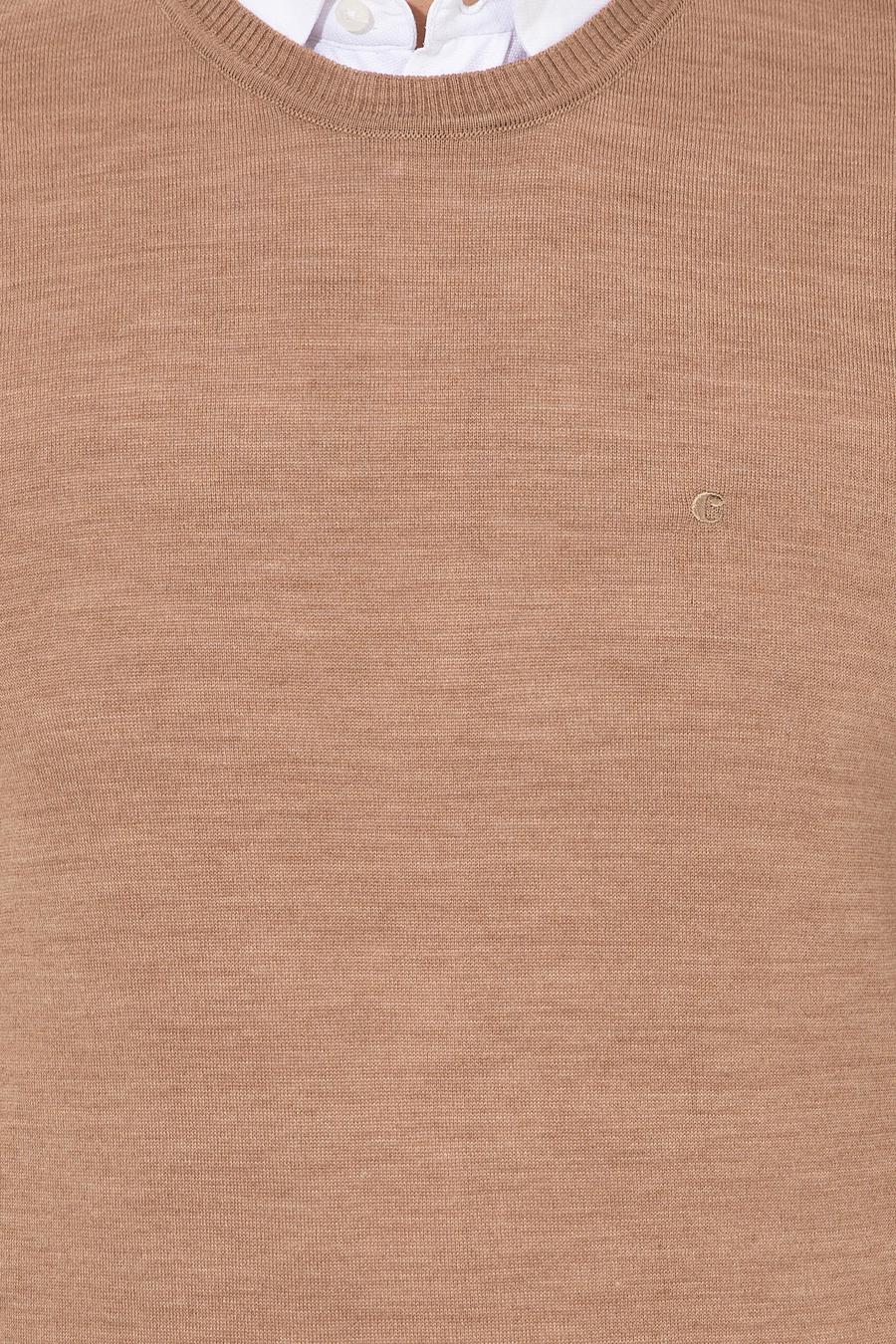 Camel Slim Fit Bisiklet Yaka Basic Triko Kazak - 50257398073