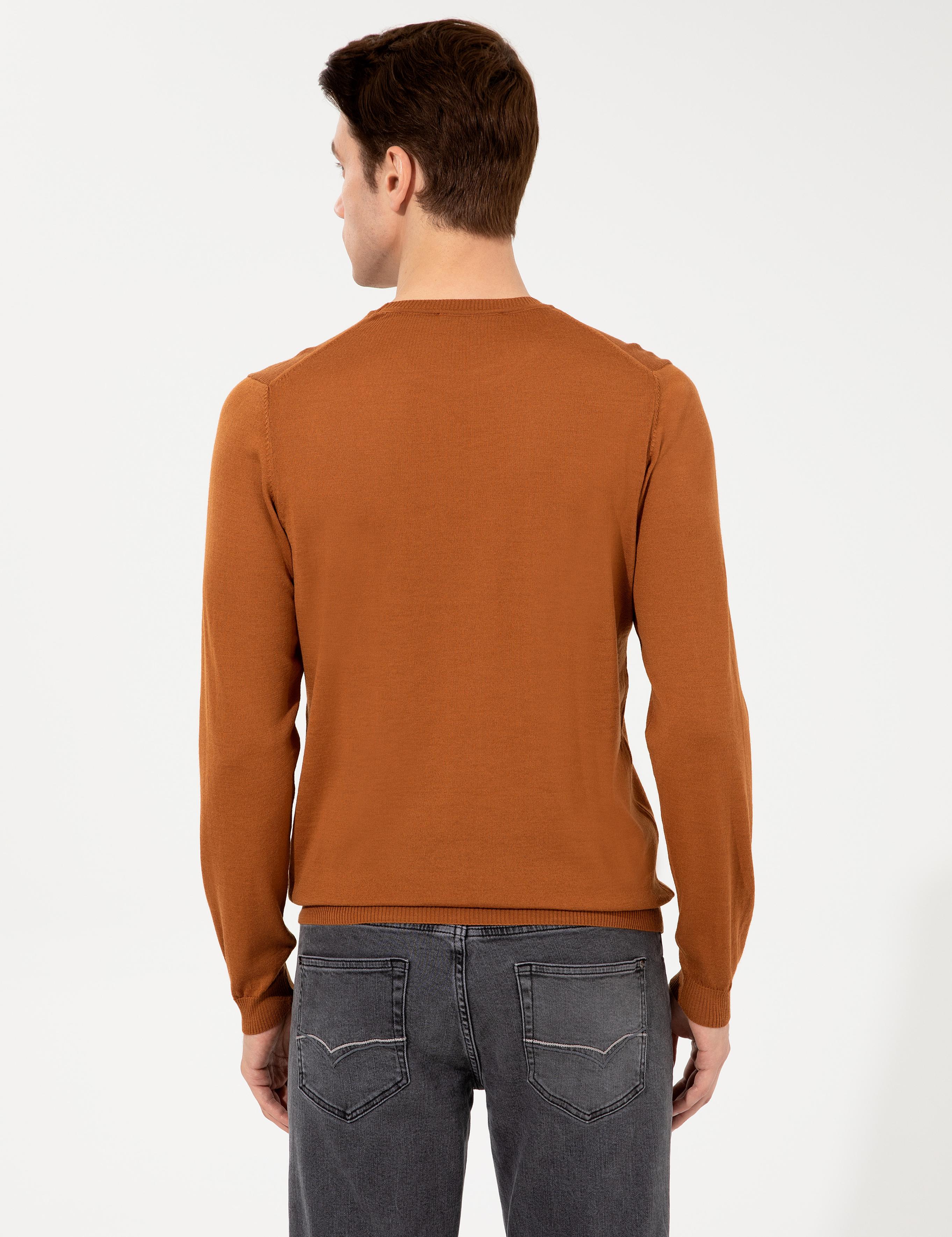 Tarçın Slim Fit Bisiklet Yaka Basic Triko Kazak - 50257398187