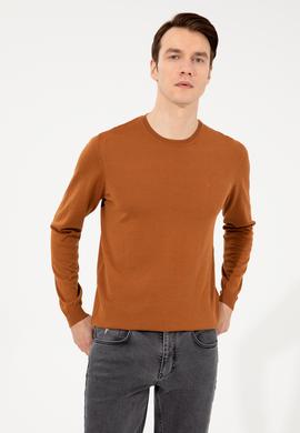 Tarçın Slim Fit Bisiklet Yaka Basic Triko Kazak