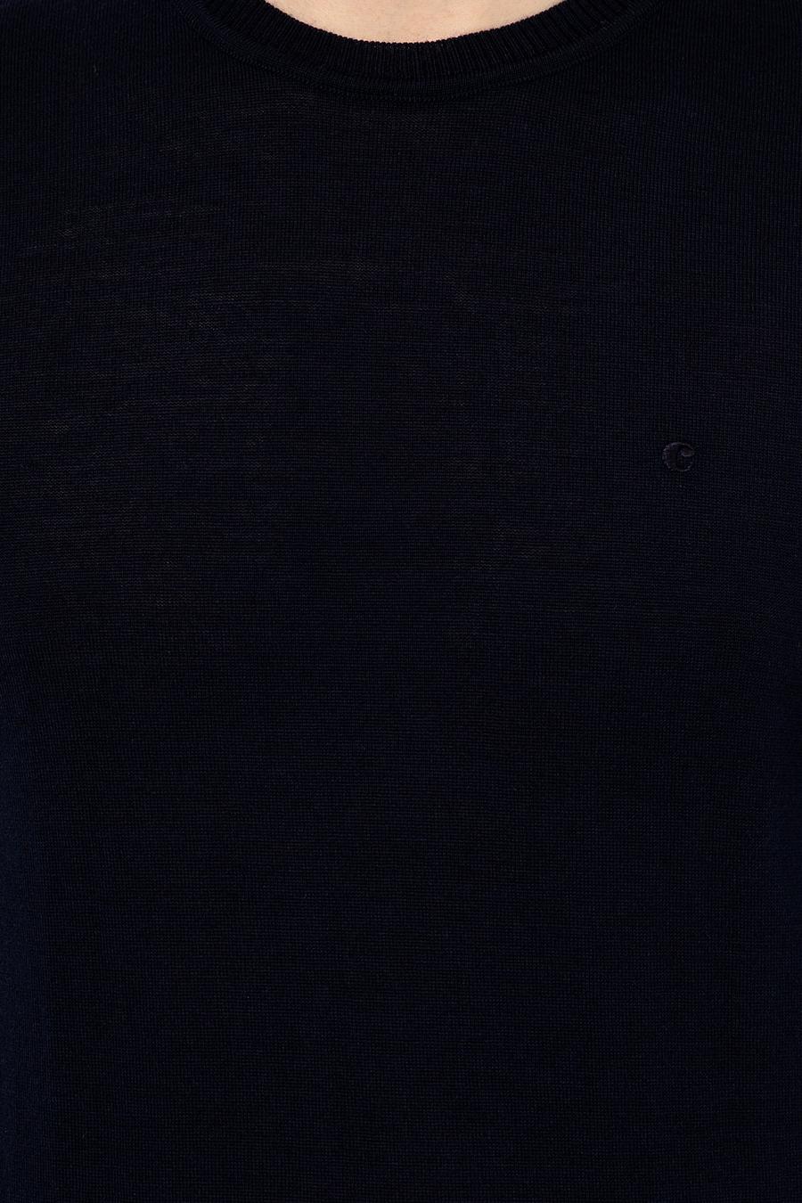 Lacivert Slim Fit Bisiklet Yaka Basic Triko Kazak - 50257398013