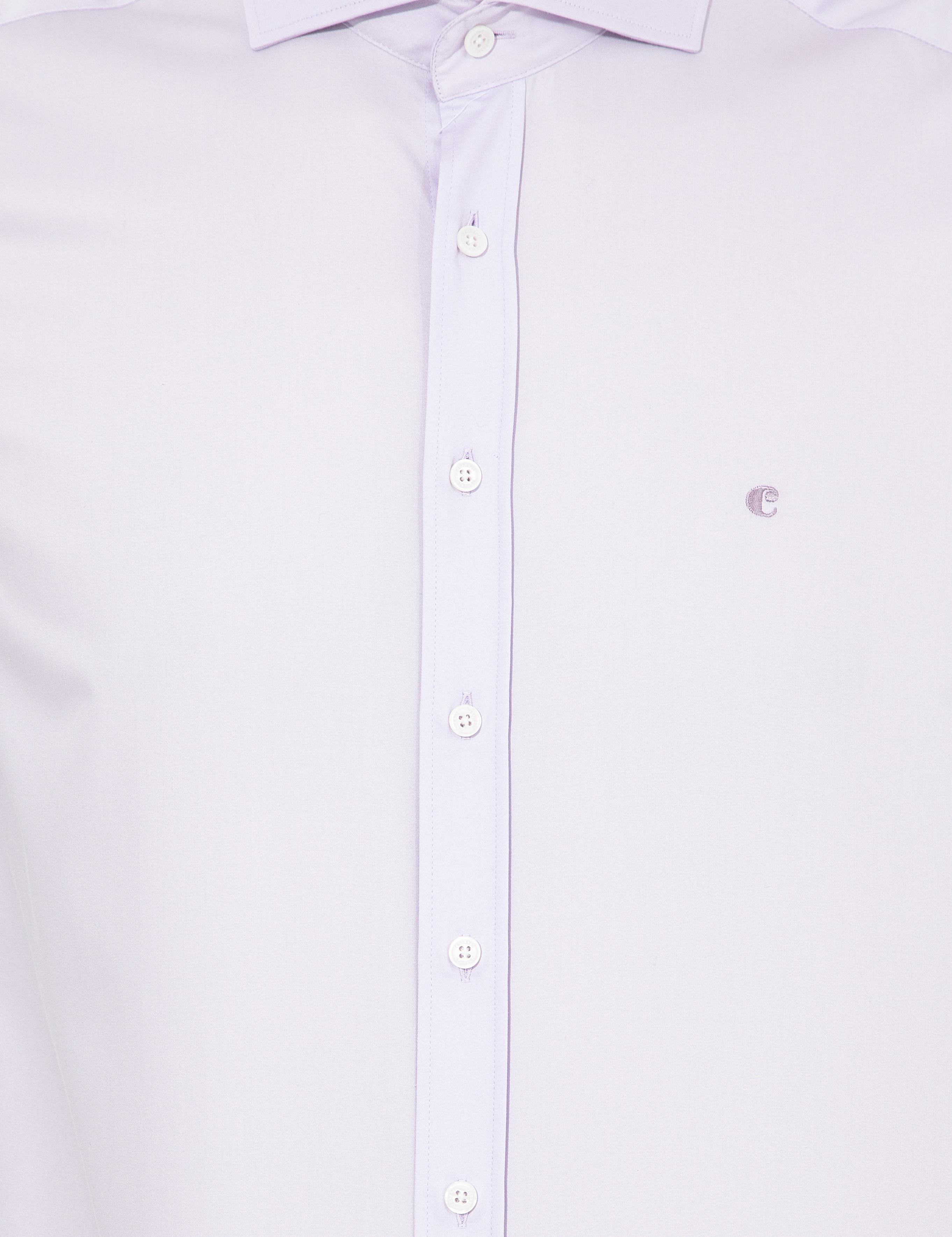 Lila Slim Fit Uzun Kollu Basic Gömlek - 50229004143