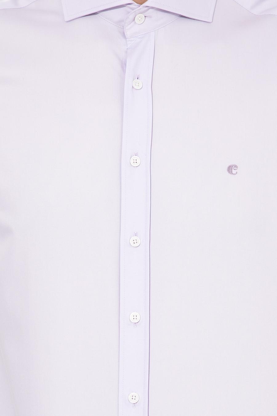 Lila Slim Fit Uzun Kollu Basic Gömlek - 50229004143
