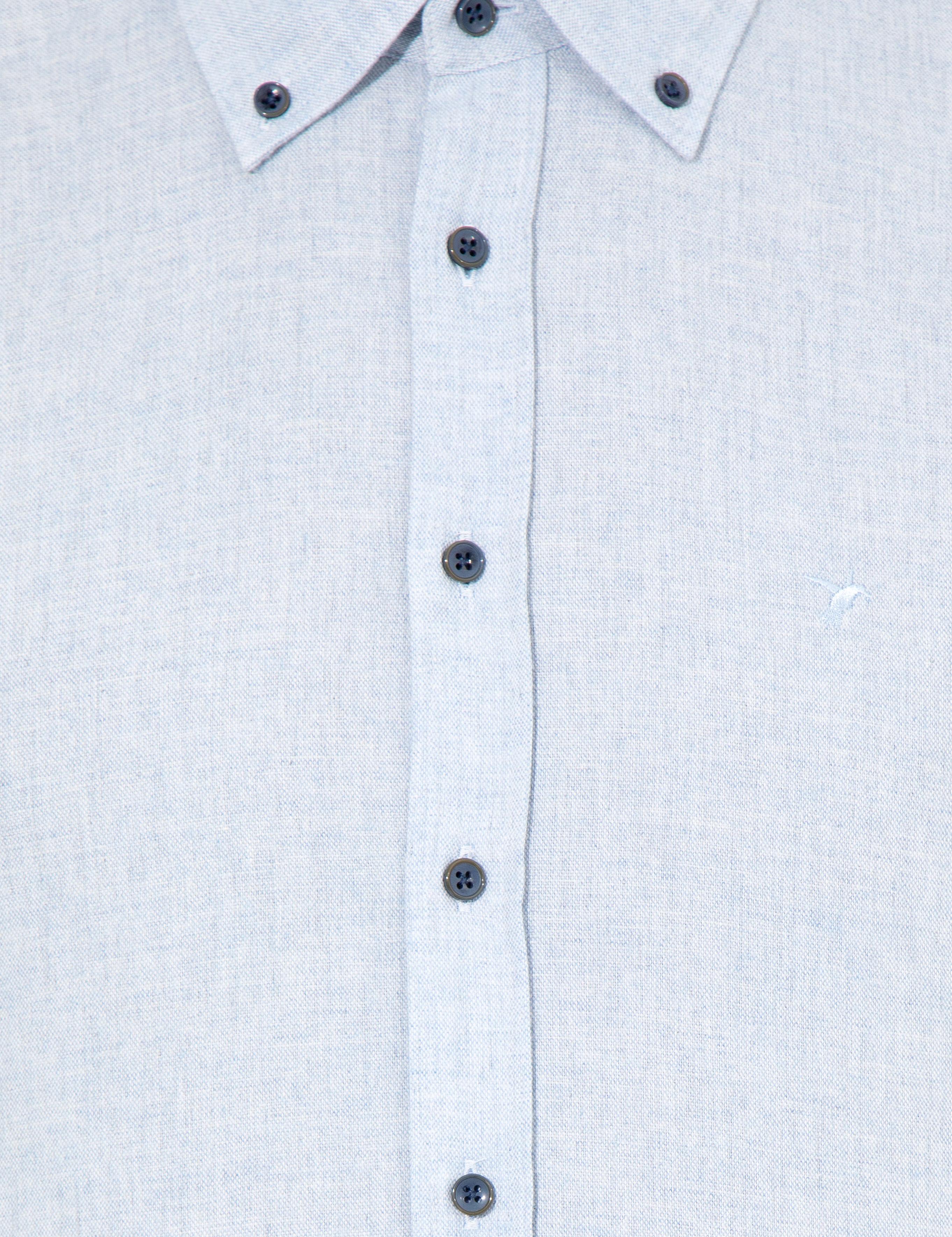 Açık Mavi Slim Fit Uzun Kollu Gömlek - 50256919189