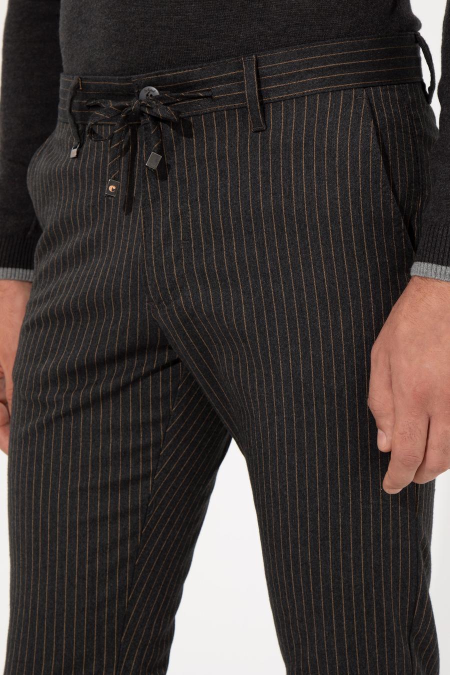 Antrasit Slim Fit Kanvas Pantolon - 50257047128