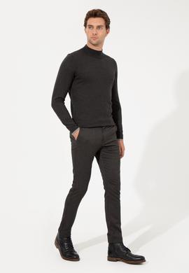 Antrasit Slim Fit Kanvas Pantolon