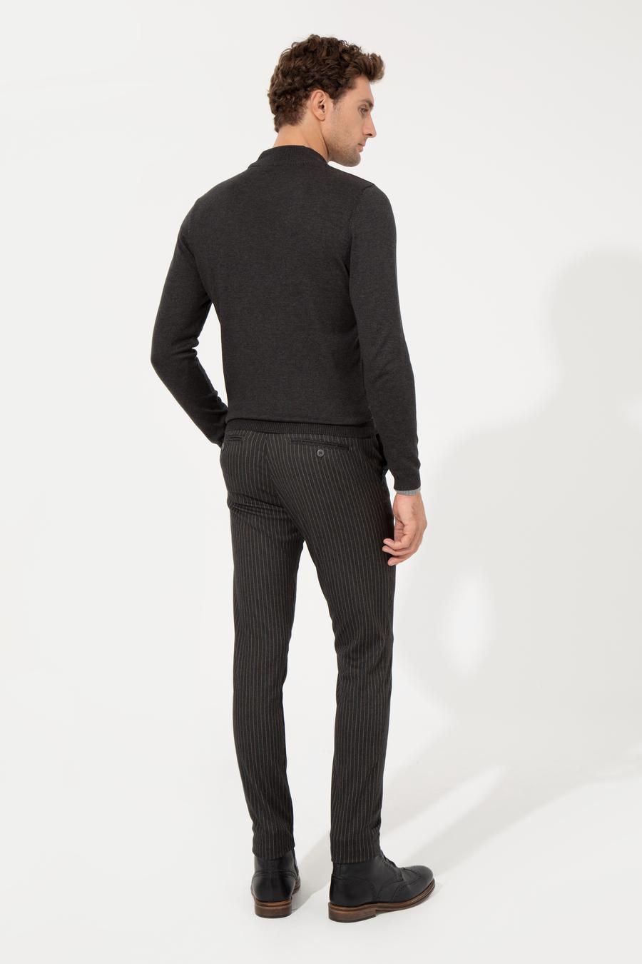 Antrasit Slim Fit Kanvas Pantolon - 50257047128