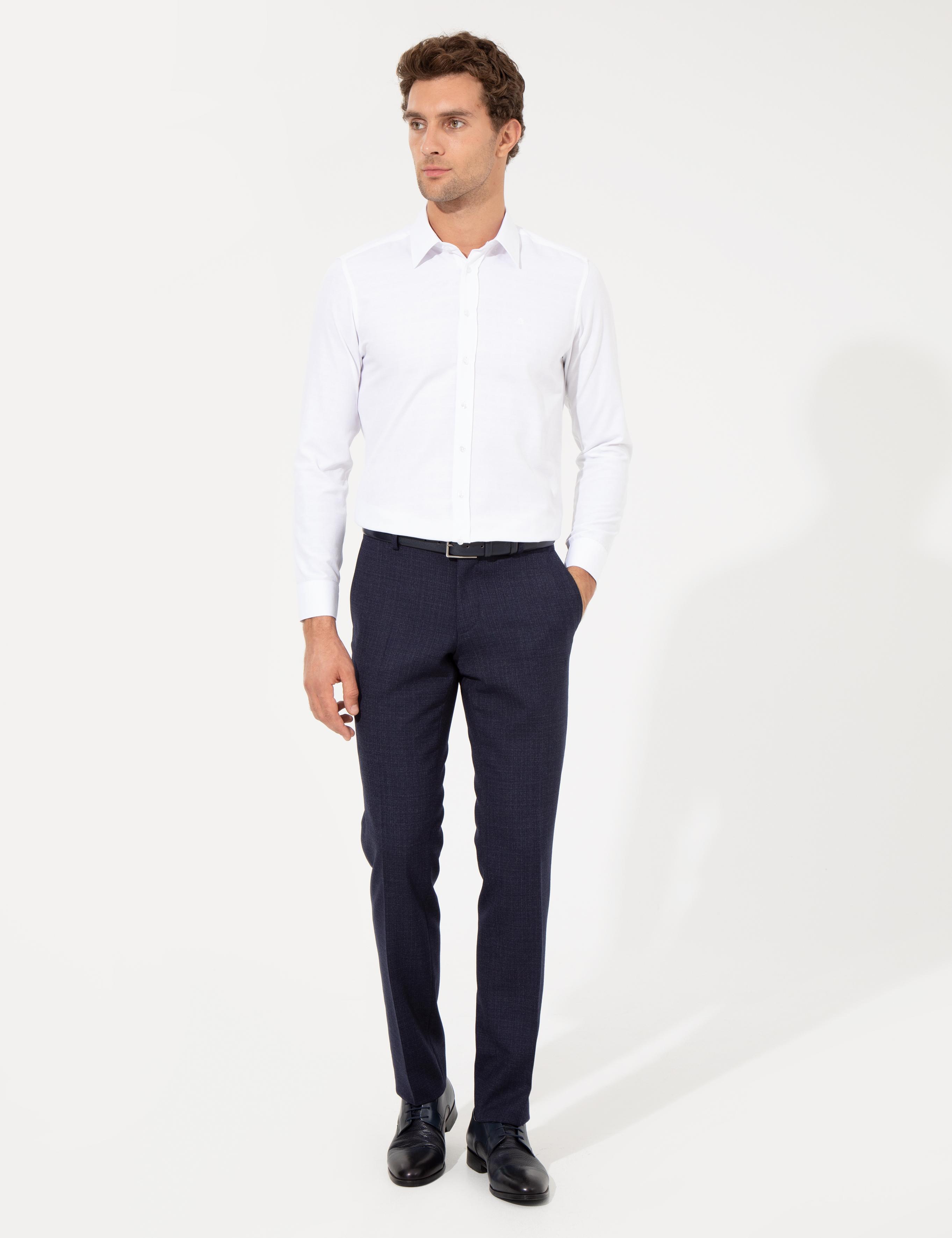 Ekru Slim Fit Uzun Kollu Basic Gömlek - 50223223099
