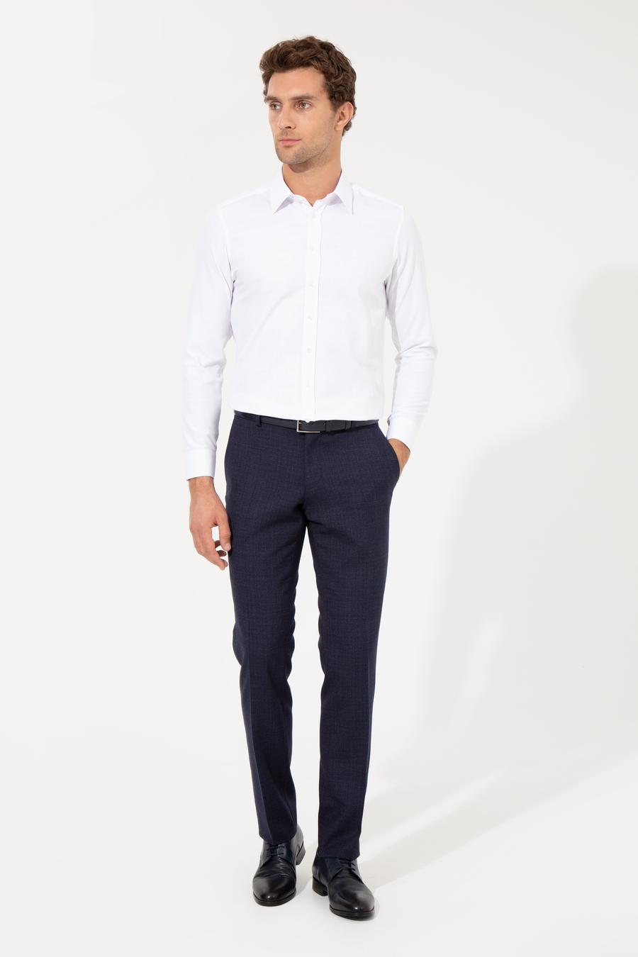 Ekru Slim Fit Uzun Kollu Basic Gömlek - 50223223099