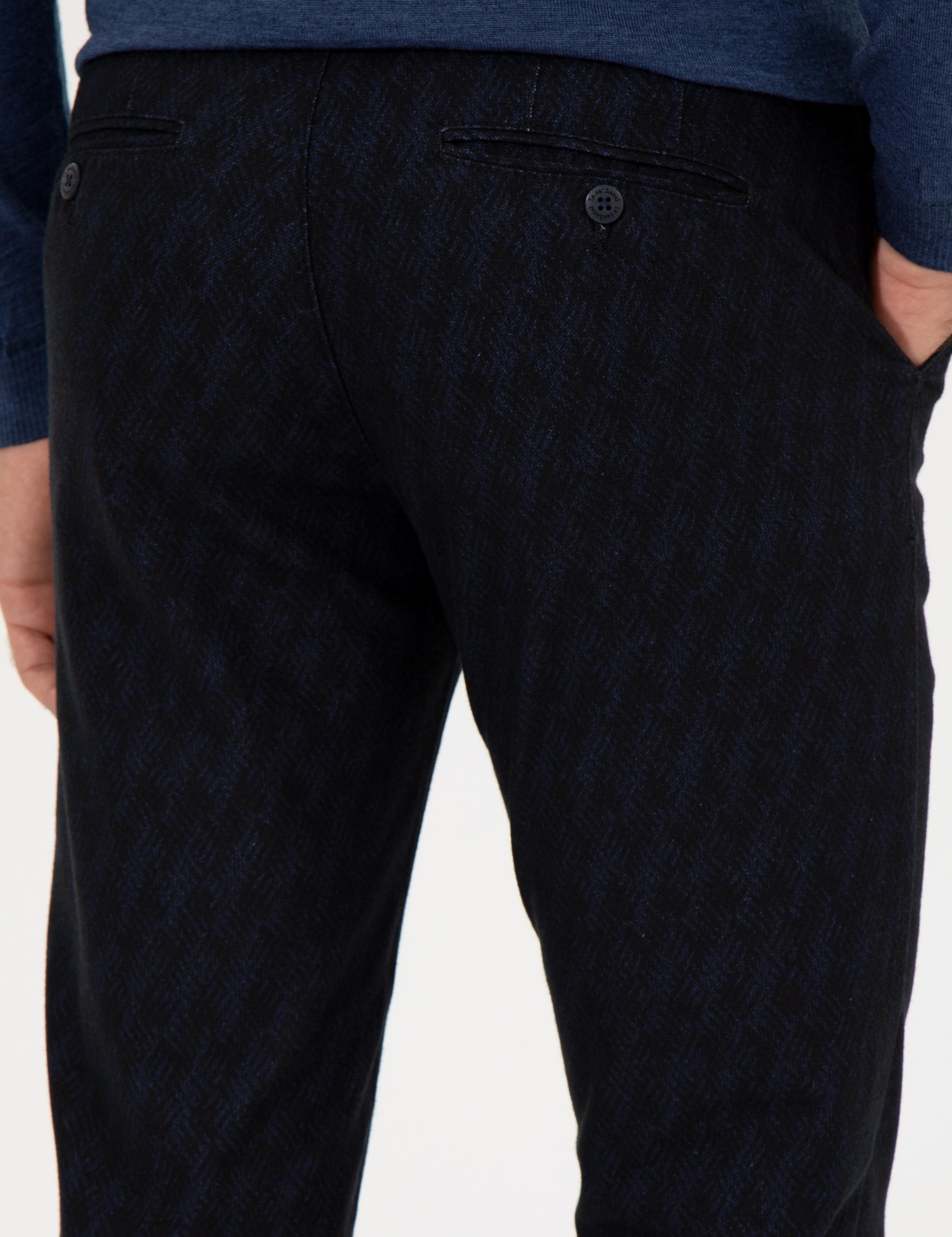 Lacivert Slim Fit Kanvas Pantolon - 50259433008