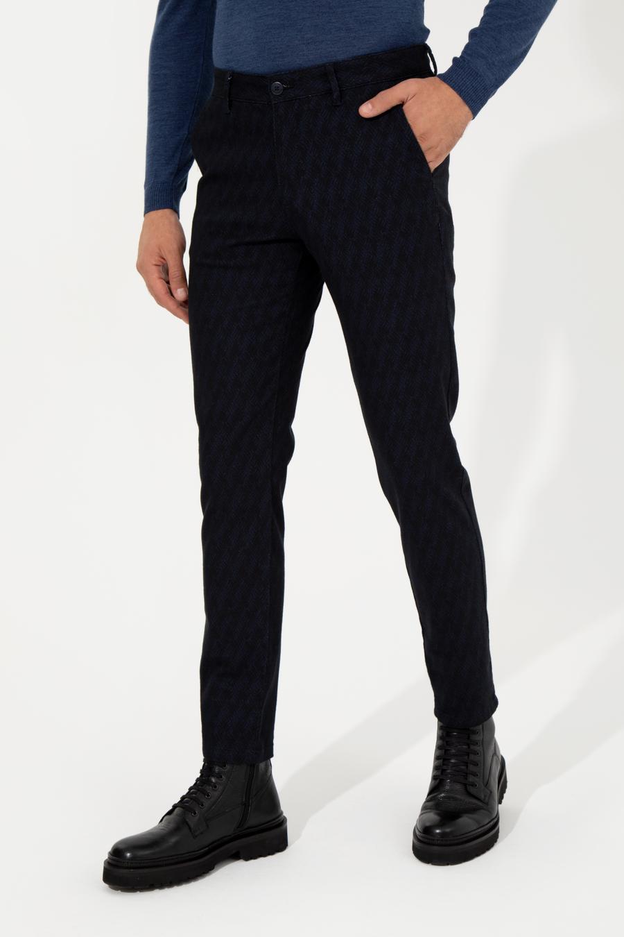Lacivert Slim Fit Kanvas Pantolon - 50259433008